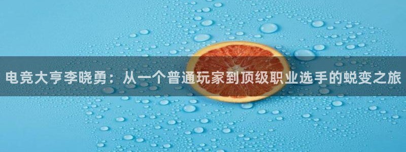 电竞大亨李晓勇：从一个普通玩家到顶级职业选手的蜕变之旅
