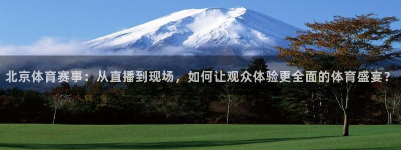 北京体育赛事：从直播到现场，如何让观众体验更全面的体育盛宴？